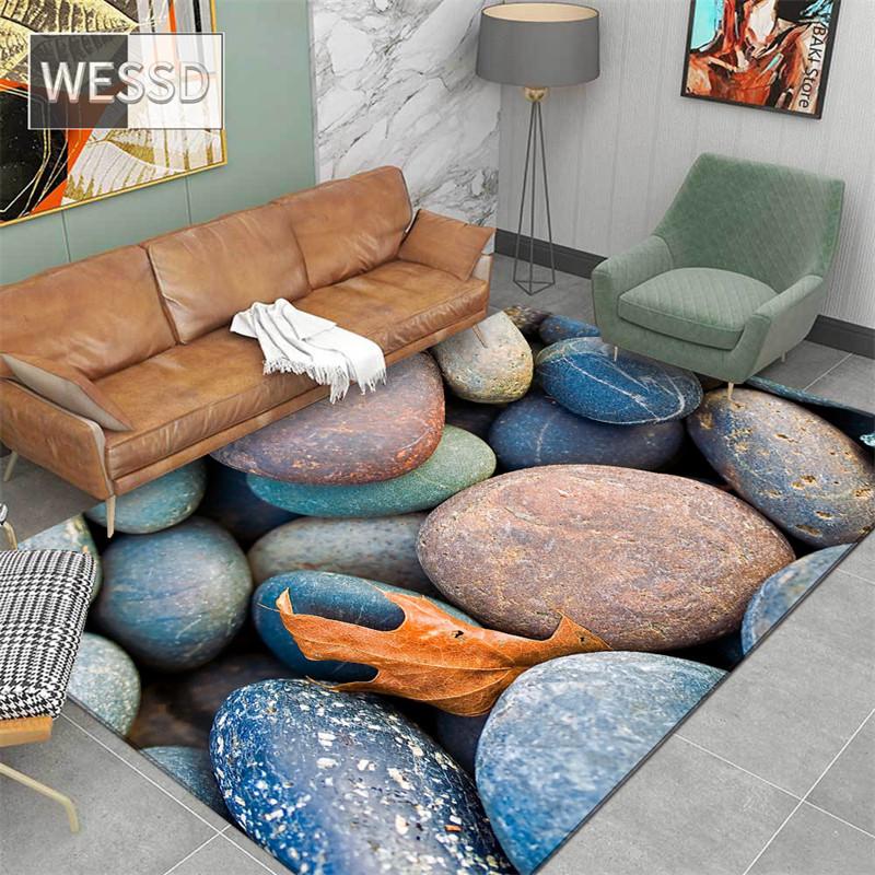 

Мягкий фланелевый коврик с принтом под камень для комнат и прихожей 40x60cm 1pcs