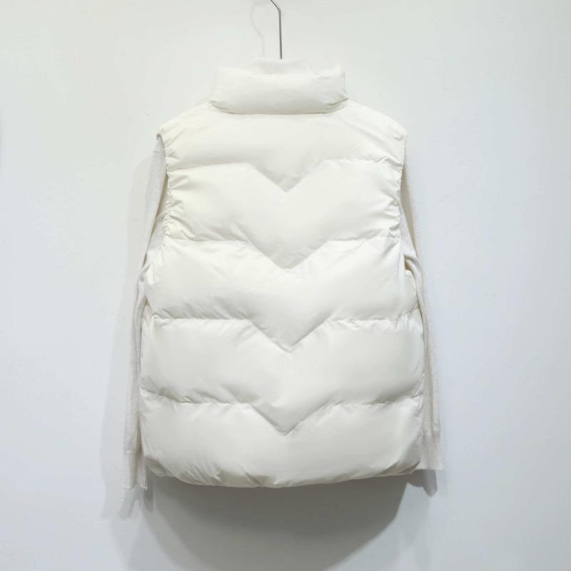 Autumn and Winter Women's Loose Stand-up Collar Waistcoat Women's Vest Simple Duck Down Jacket