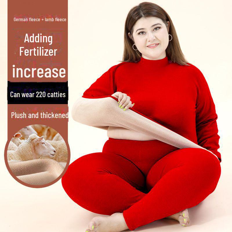 

Унісекс Термобілизна Великого Розміру - Товста Овеча Шкіра, Круглий Виріз на Осінь/Зиму 5XL