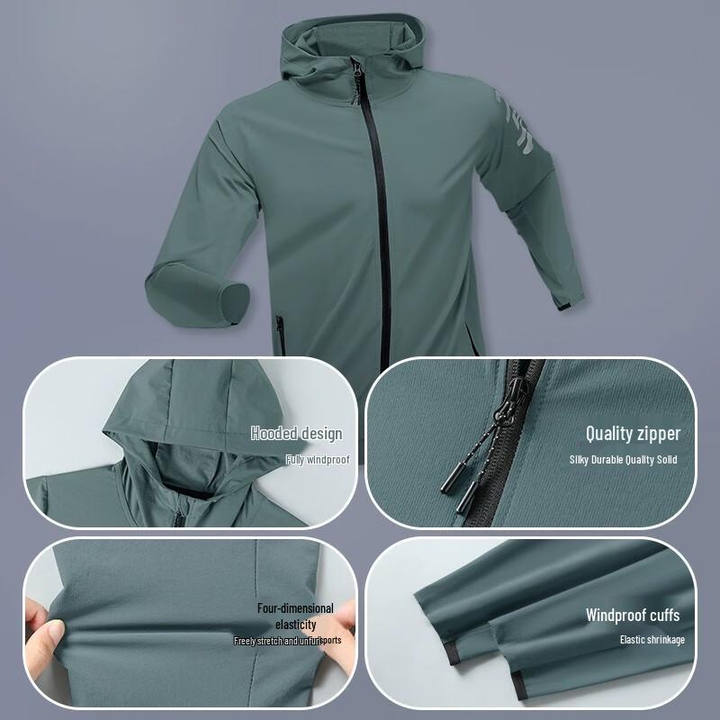 WEZHO Men's Quick-Dry Zipper Sports Tracksuit