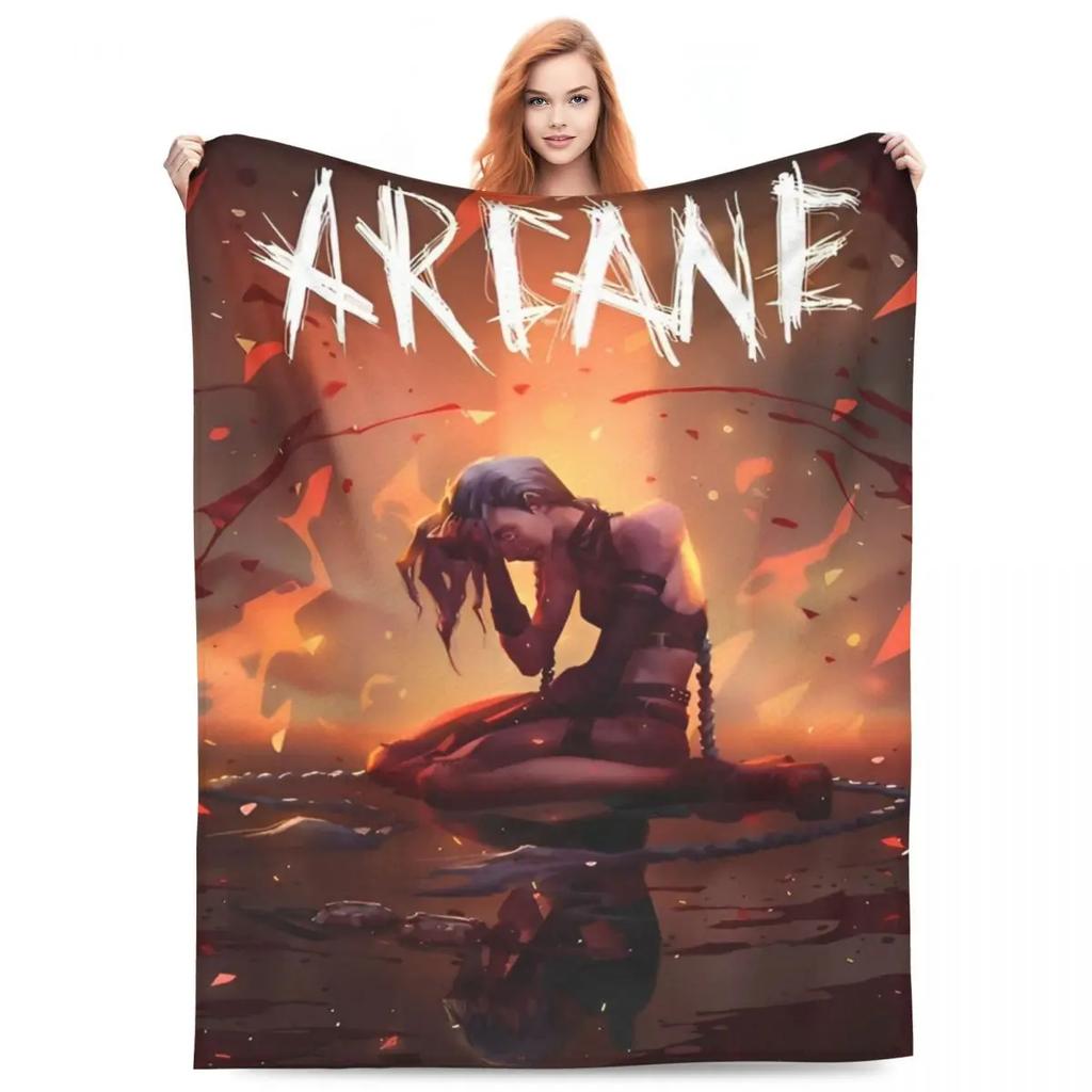 Caitvi Arcane Blankets Action Adventure Wool Awesome Warm Throw Blankets for Chair Covering Sofa Decoration