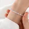 S925 Sterling Silver O-Type Chain Bracelet for Women Men Simple Round Chain Adjustable Couple Bracelets Couple Fine Jewelry Gift