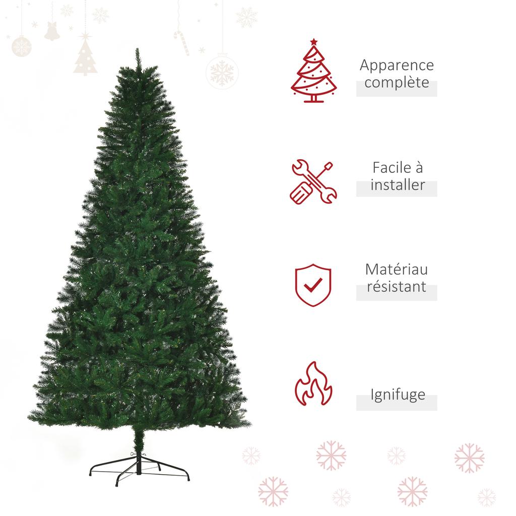Artificial Christmas Tree 240H cm 1499 Branches Needles Nordmann Imitation Highly Realistic Green