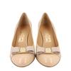 Salvatore Ferragamo Carla 70 Patent Leather Pumps   Narrow Width Bone