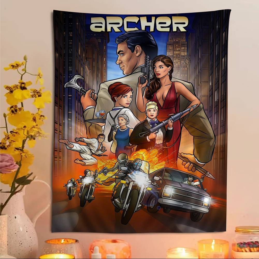 TV A-Archer Chart Tapestry For Living Room Home Dorm Decor Art Home Decor