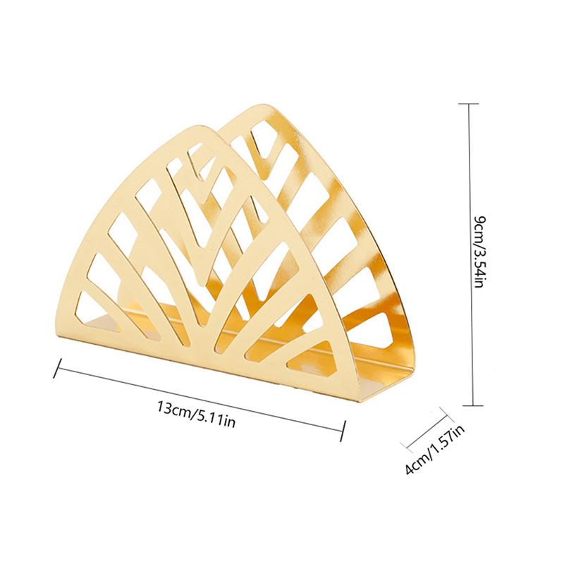 Gullbelagt Firkantet Serviett Holder i Rustfritt Stål, Håndkleholder, Kreativ Serviett