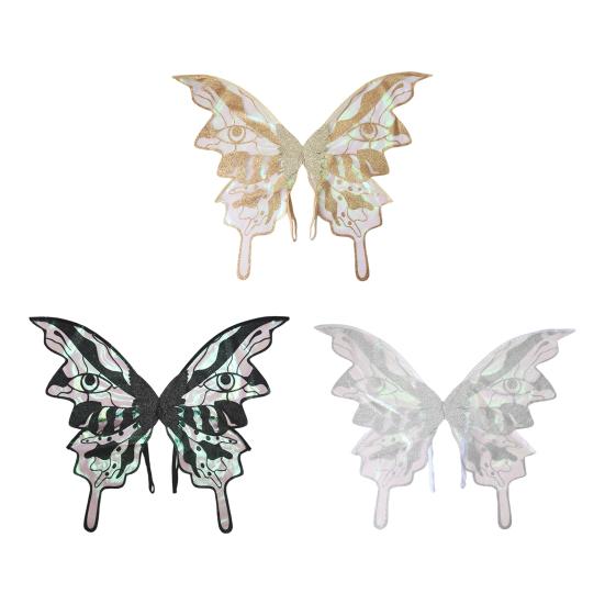 Fairy Wings for Adult Women Shiny Butterfly Cosplay Costume Organza Elf Angel Wing for Halloween Party Accessory