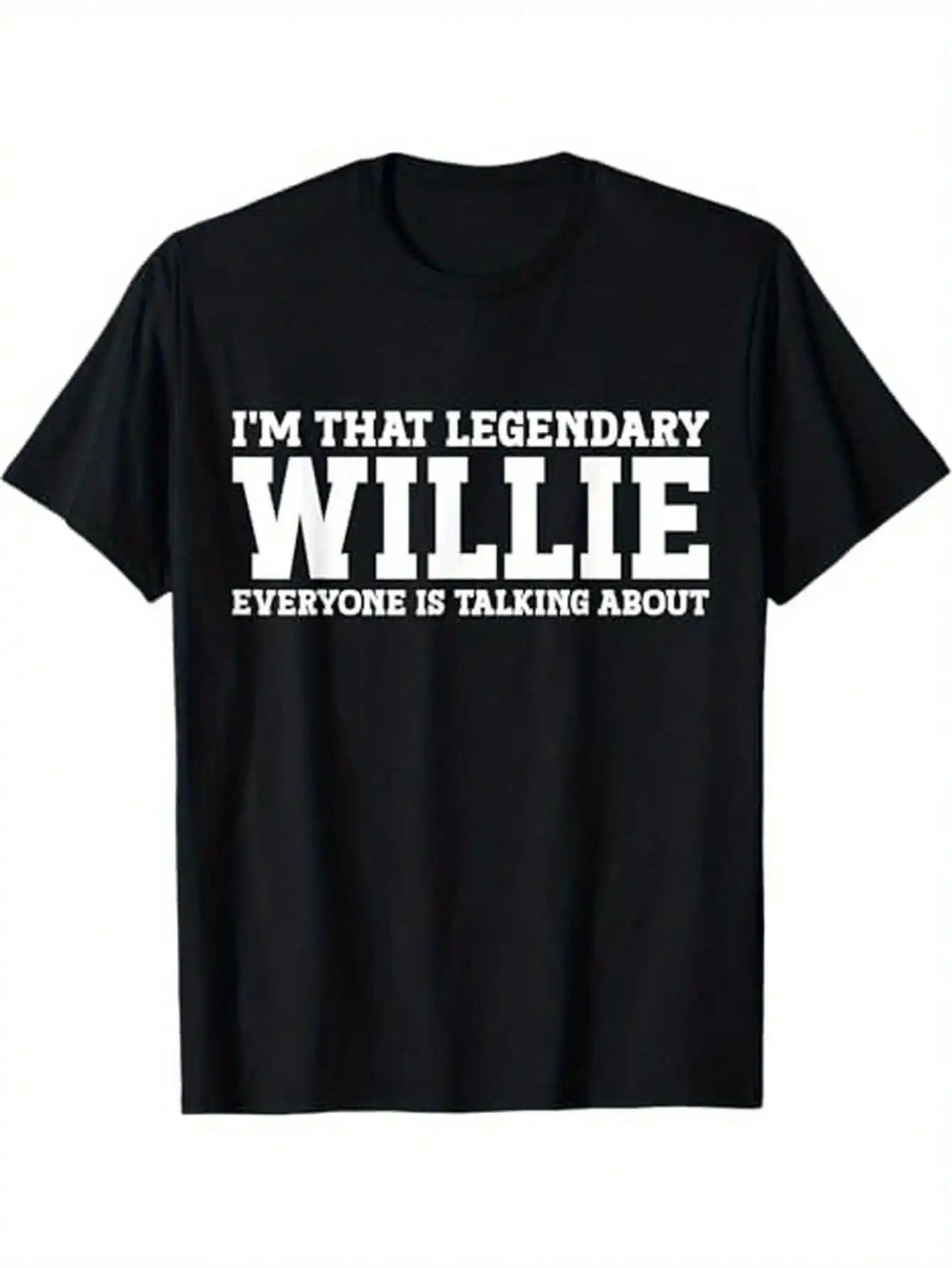 Вилли Имя Персональное Имя Первое Имя Смешная Футболка с Вилли 100% Хлопок Подарки Для Мужчин Папа Муж Дедушка SXXXL Черный S
