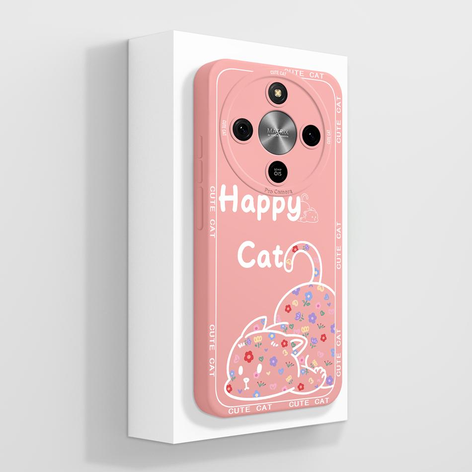 For Honor Magic 8 Lite Case Simple Butterfly Phone Cover Soft Liquid Silicone Shockproof Back Covers For Magic8 Lite 5G Bumper