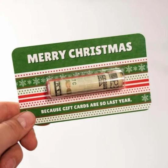 Bruh Money Holder Christmas Tree Hanging Cash Holder Card Decoration Ornament Festival Party Holiday