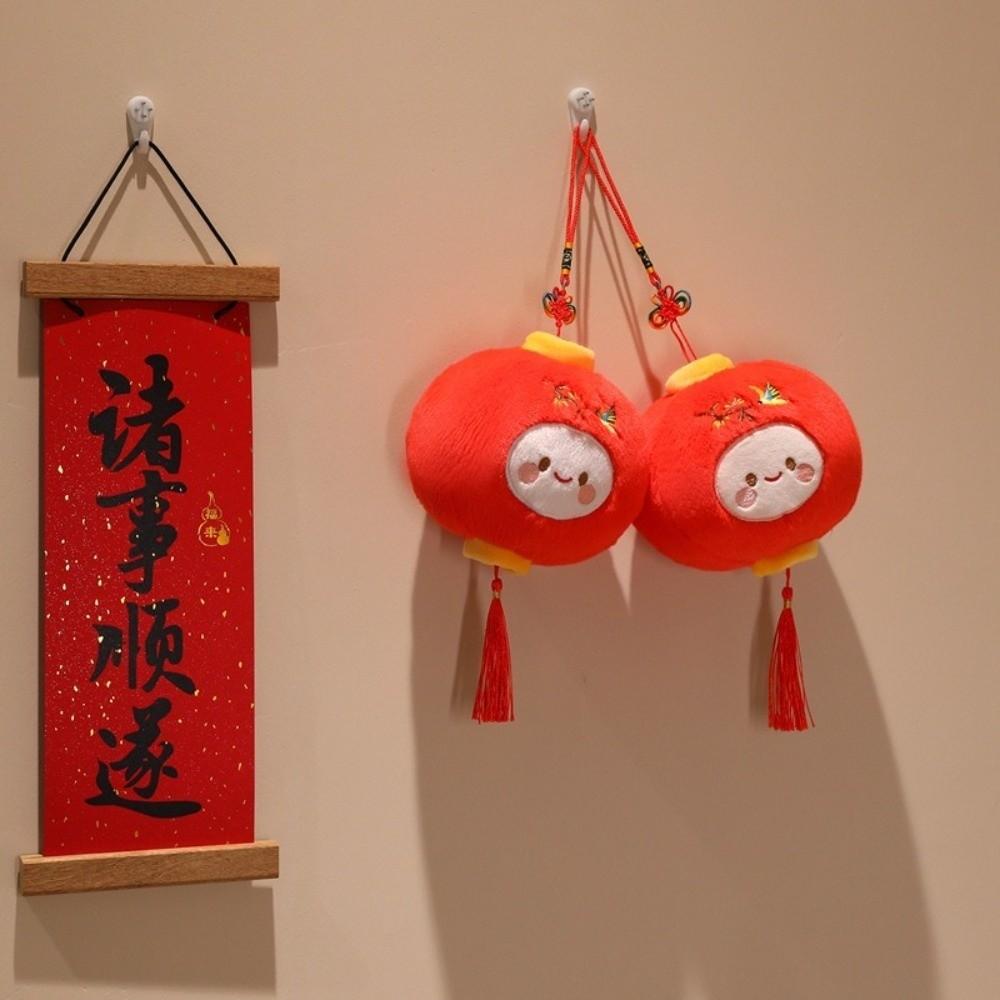 Gefülltes Plüsch Rote Laterne Puppenanhänger Chinesisches Frühlingsfest Ornament Wohnzimmer Tür