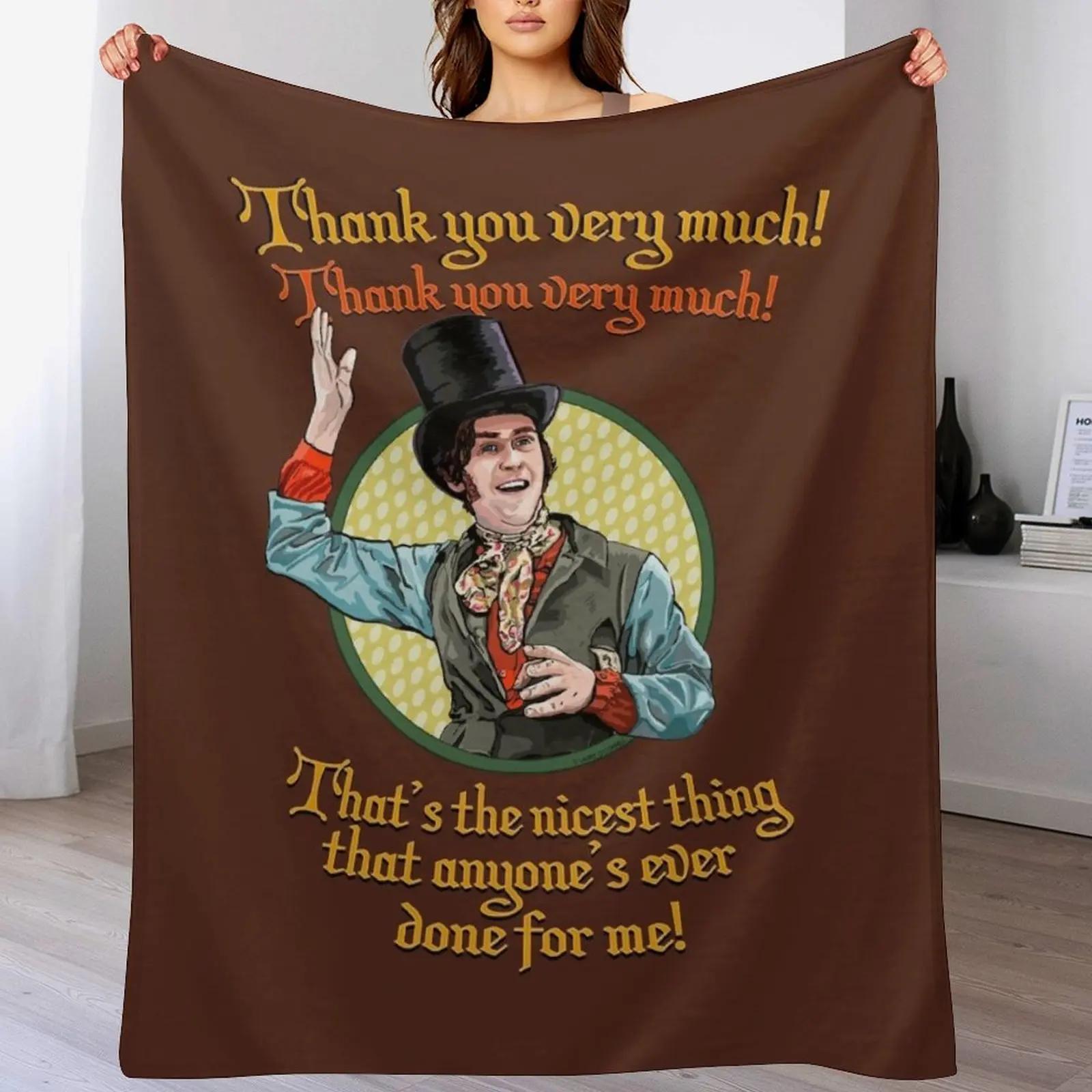 Tom Jenkins Thank you Very Much Throw Blanket Lightweight Warm Blanket for Travel Camping 102x76cm(40x30in)