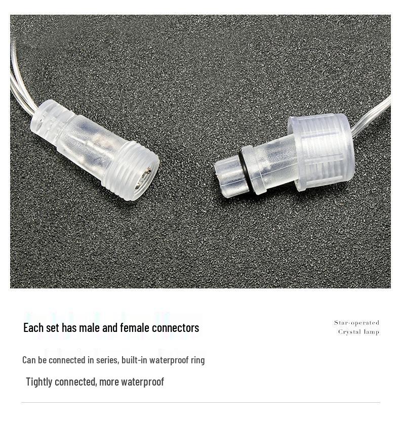 Waterproof Solar Meteor Shower String Lights for Outdoor Festival & Tree Decoration