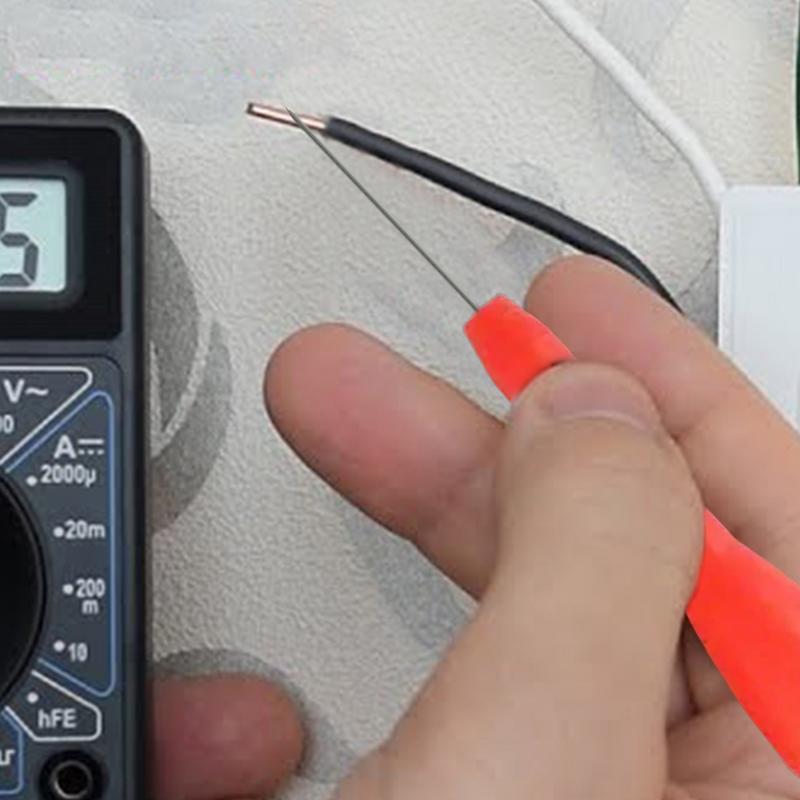 

Test Probe 2X Multimeter Testing Probe 1mm Fine Point Tip Insulation Piercing Needle Multimeter Accessories Non-Destructive For spain