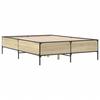 VidaXL Bed Frames Sonoma Oak 120x190 Cm Engineered Wood and Metal, Bed, Guest Bed, Double Bed, Bedroom Furniture At 3279818