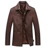 Läderjacka Herr Mjuk PU Herr Business Casual Kappor Man Jaqueta Masculinas Inverno Couro Stor Storlek XXXL 4XL