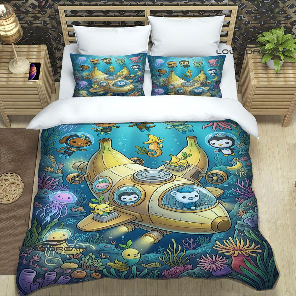 3D The-Octonauts Printed Bedding Sets Exquisite Bed Supplies Set Duvet Cover Comforter Set Bedding Set Luxury Birthday Gift
