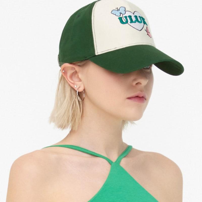 ULUK Heart Font Volume Embroidery Color Block Ball Cap 3 Colors
