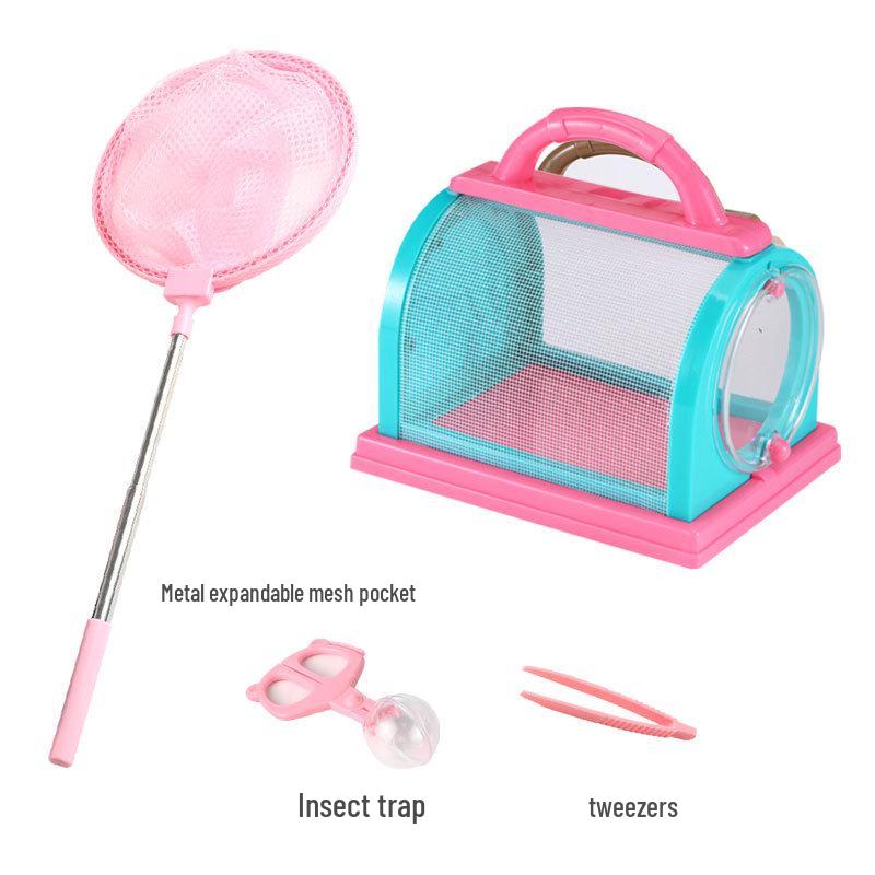 Children's Outdoor Exploration Bug Catching Kit with Net and Observation Box