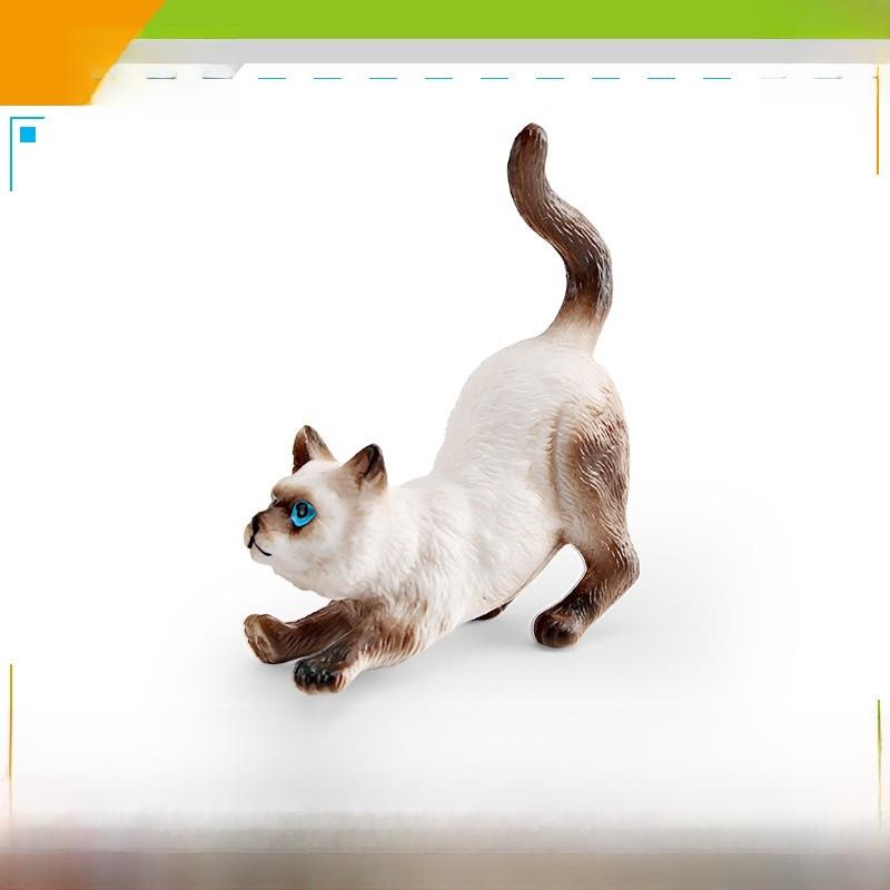 American Shorthair Pvc Cat Model Animal Toy Educational Display For Children