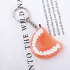 Gift Upper Jaw Simulation Teeth Shape Teeth Pendant Teeth Keyring Denture Key Chain Tooth Key Chain