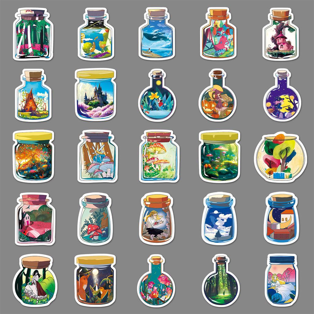 50 Bottles of World Graffiti Original Cartoon Stickers Decorated with Mobile Phone Case Luggage Stickers.