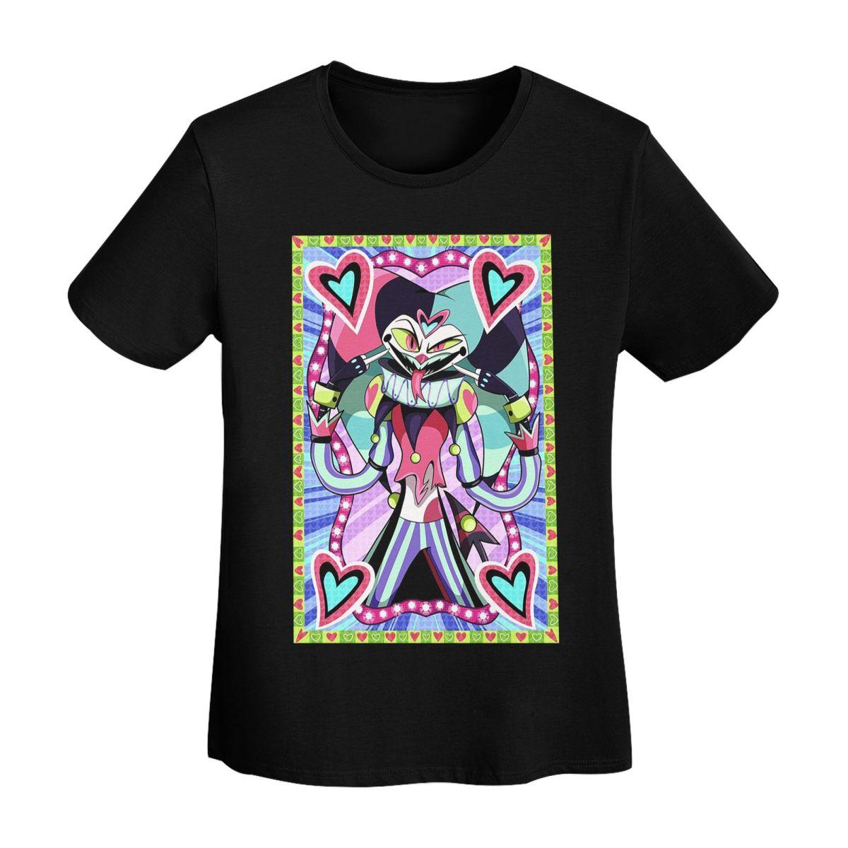 

Fizzarolli Helluva Boss TShirt Women Short Sleeve T Shirts ONeck Streetwear Cotton Summer Tees Streetwear 4XL