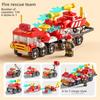 Military Transforming Fire Truck Building Block Set For Kids Educational Play