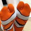 Cartoon Cute Creative Split Toed Clownfish Mid Socks Weat Anti Odor Breathable Soft Socks Ankle Foot Cover Accessories Gift