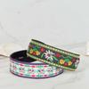 MAIA Green Flower Jacquard Hairband - Plain Orange Green