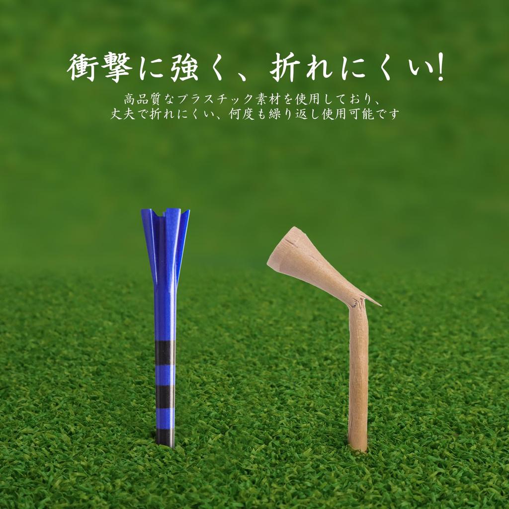 Golf tee, plastic tee, long tee with scale, 70mm &