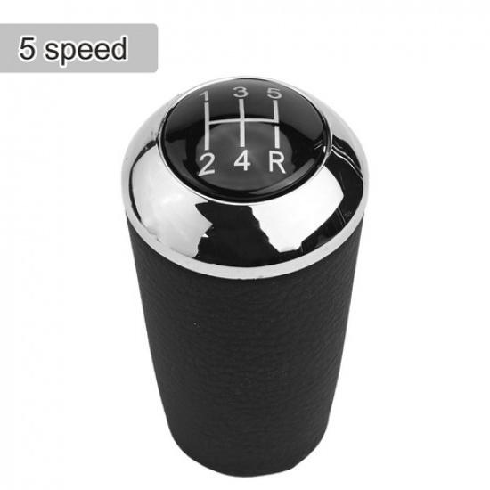Leather and Chrome Gear Shift Knob Upgrade for MAZDA Models AvailaFor BLe