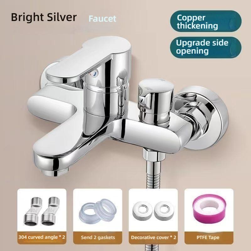 Bathroom Shower Faucet Hot and Cold Water Mixer Tap Household Multifunctional Shower Faucet with Accessory Set