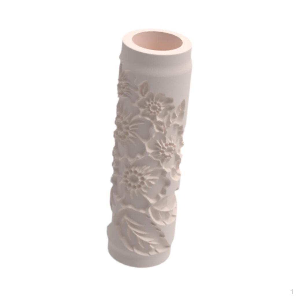 Clay Roller with Floral Pattern, Pottery Tool, Gift for Enthusiasts