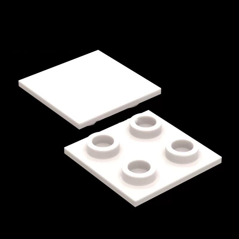 MOC 10PCS 3068W Board 2x2 Building Blocks Kit Special Flat Thin Plate Chassis Fixing Bricks Particle DIY Toy Children Kid Gifts