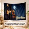 Custom Name Text Tapestry,Garfield Boho Wall Hanging, Decorative Backdrop Tapestry For Room