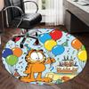 Garfield Printed Round Rug Carpet Chair Rug Area Rug Entryway Doormats,for Office Chair Living Room Bedroom Kitchen Room.