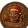 Old Bastard Whiskey Club Coin Holiday Vintage Whiskey Challenge Coin for Men Whiskey Lovers Bar Collectors