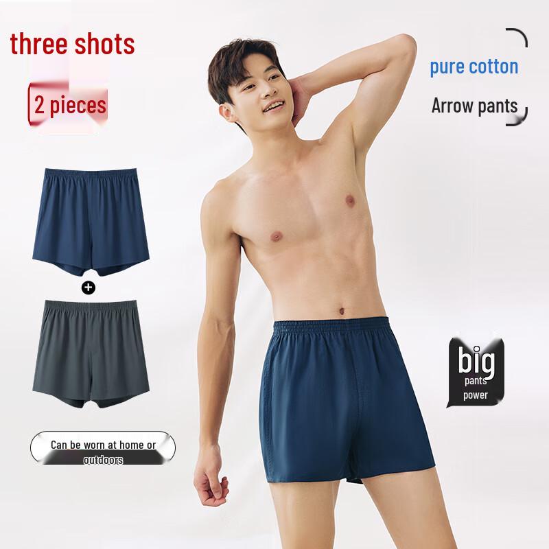 

Threegun Men s Pure Cotton Woven Boxer Shorts 2-Pack 3XL