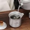 Titanium Double-Layer Tea Infuser Cup With Lid Fairness Pitcher Portable Home Travel Gongfu Set