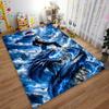 Anime Blue Lightning Dragon Design Carpet for Bedroom and Living Room Rug Suitable for Use As an Anti-slip for Living Room Bedroom Sofas