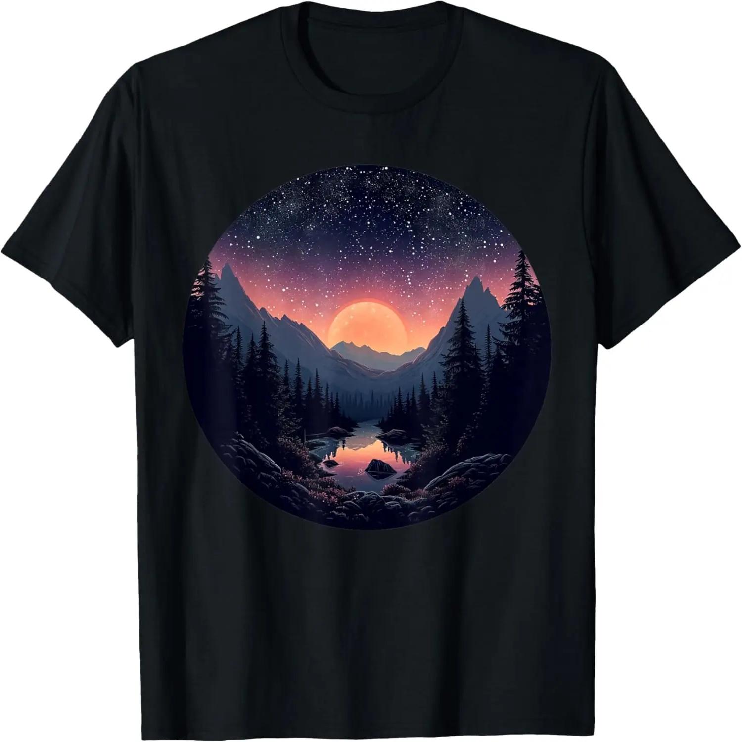 Nature s Canvas Undisturbed Mountain Trails for Men and T-Shirt S чёрный