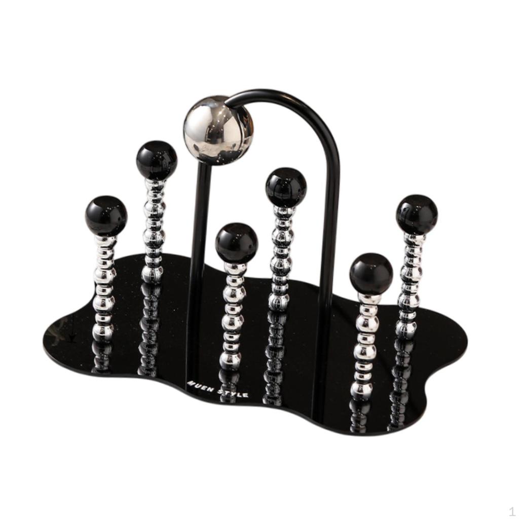 6 Cup Drainer Drying Rack Drinking Glass Mugs Holder for Countertop Tabletop