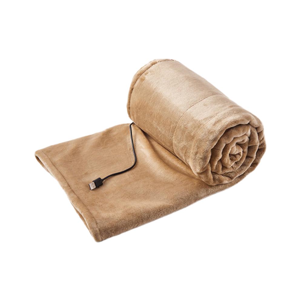 USB Charging Electric Flannel Heating Blanket 5V Single Office Warmer Detachable Cover Machine Washable Power Bank Compatible