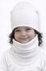 Hat + Scarf Set 110-122 Children' Set 52-56 Spring White