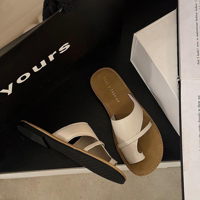 New Sandals for Women Orthopedic Bunion Corrector Slippers Leather Ring Toe Sandal Comfy Platform Flats Lady Shoes Plus Sizes