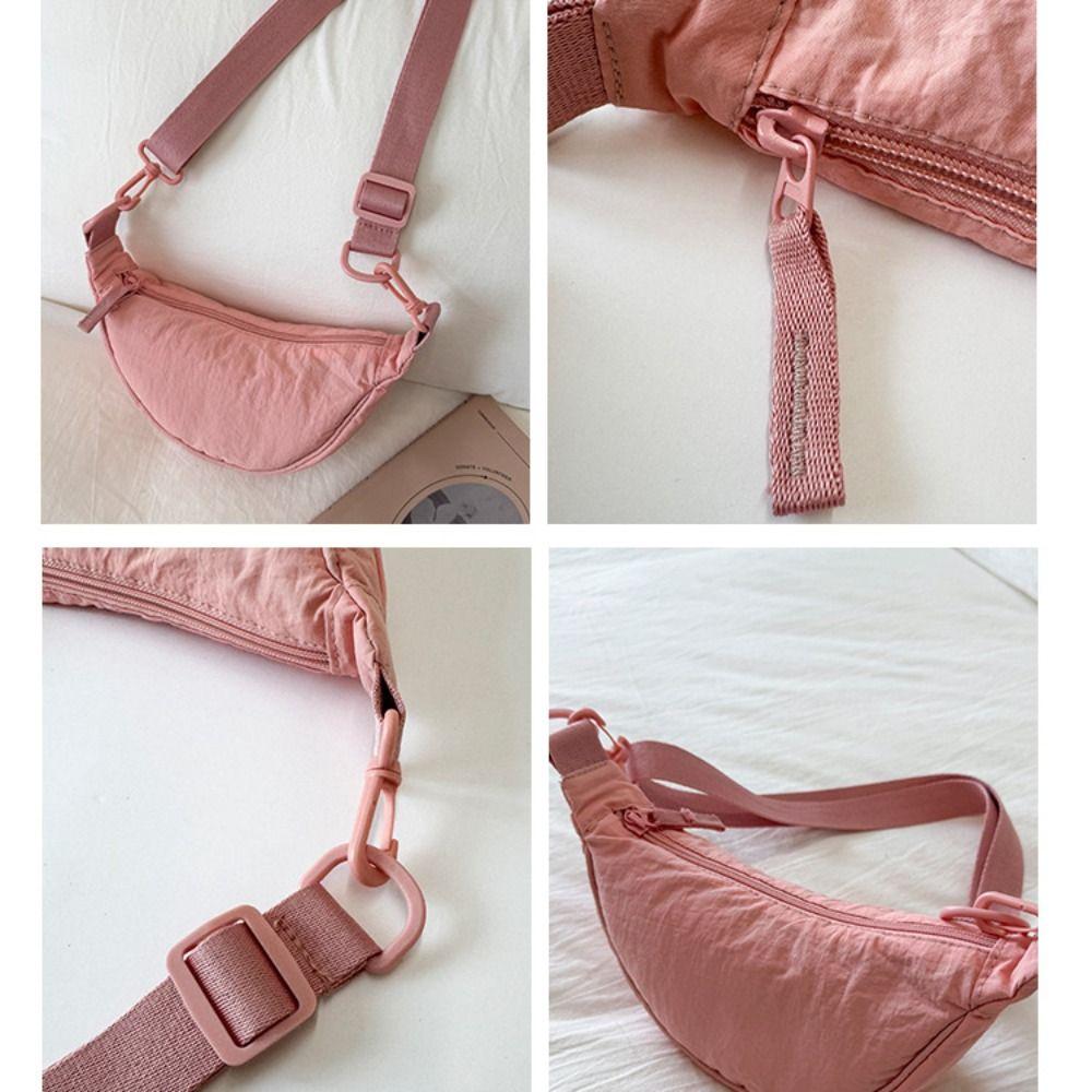 Lightweight Nylon Crossbody Bag Korean Style Oxford Cloth Shoulder Bag Mini Dumpling Bag  Girls