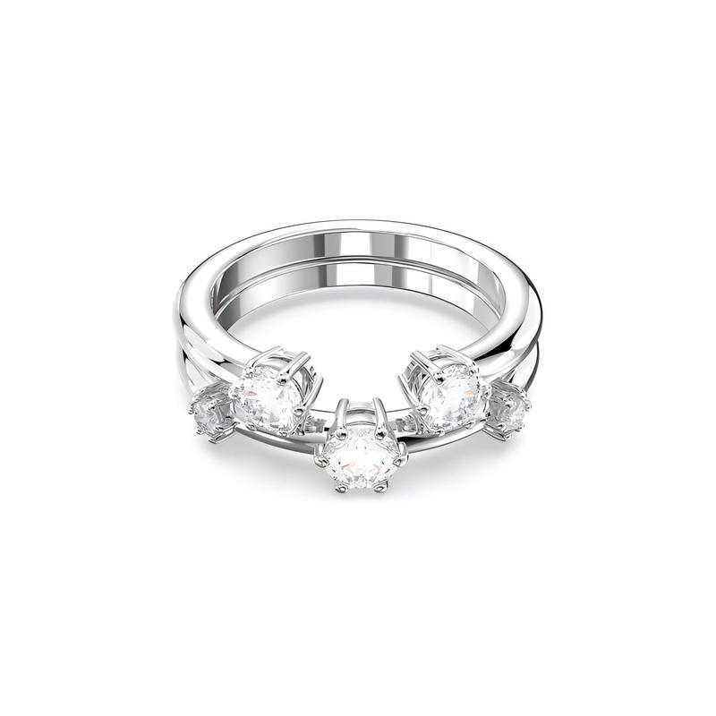 Swarovski Constella Round Cut Set Ring Women's Silver Silver 50