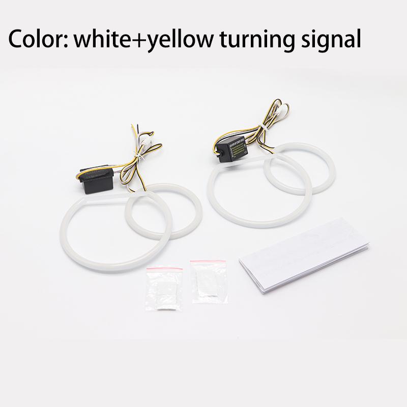 LED SMD Cotton Light Switchback Angel Eye Ring DRL Kit For BMW 1 Series E81 E82 E87 E88 halogen Headlight