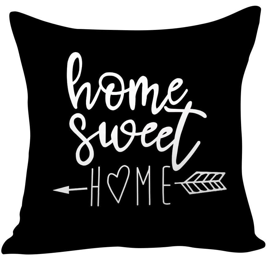 Modern Simple Nordic Style Plush Sofa Pillowcase Small Flower Letter Print Ins Macaron Color Pillowcase